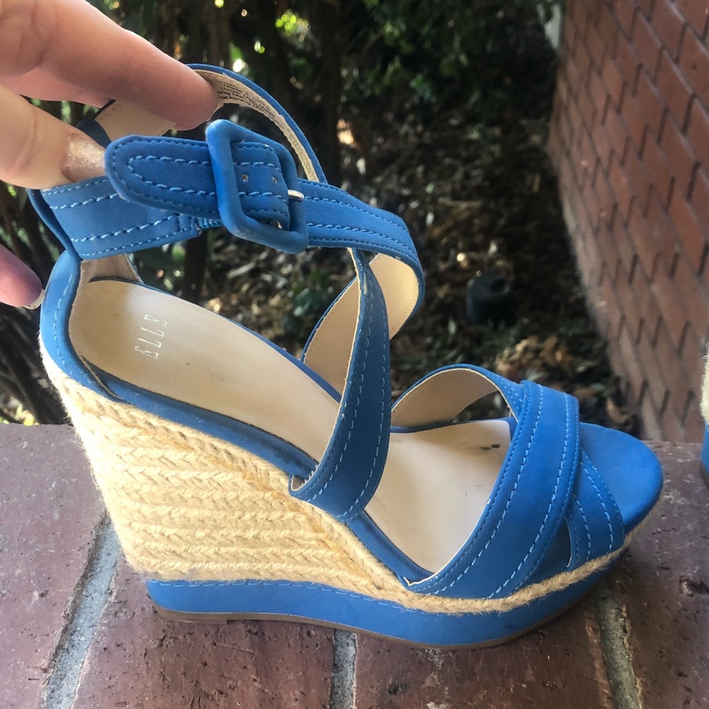 Blue Elle Wedges